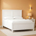 Signature Design by Ashley Fortman Transitional Queen Panel Bed with Tapered Feet, Foundation or Box Spring Needed, White