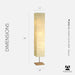 3-Light Floor Lamp, Natural Wood & Beige, Adjustable, 58”