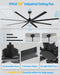 Large Commercial Industrial Ceiling Fan With Remote