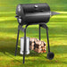 Charcoal Grill Outdoor BBQ Grill, Barrel Charcoal Grills with Side Table, with Nearly 500 Sq.In. Cooking Grid Area, Outdoor Backyard Camping Picnics, Patio and Parties, Black by