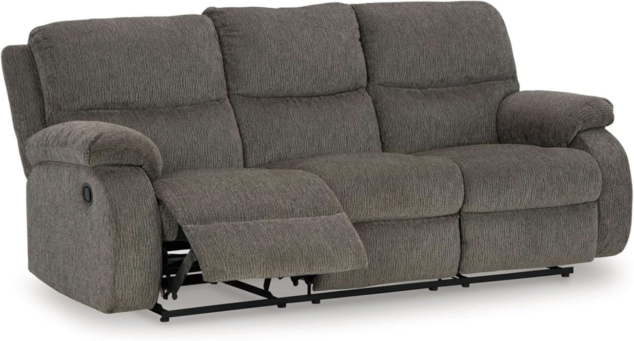 Scranto Contemporary Manual Reclining Sofa, Gray
