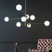 Modern Glass Ball Led Ceiling Chandelier Black Gold for Bedroom Living Dining Room Table Pendant Lamp Lusters Luminaire Lighting