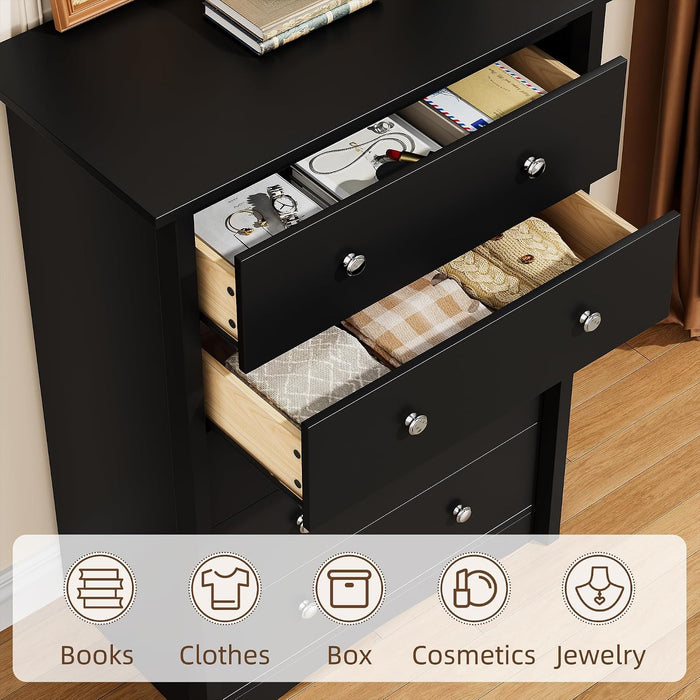 Tall Dresser for Bedroom, Modern Dressers with 5 Drawer