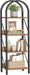 Small 4Tier Arched Bookshelf Industrial Metal Frame