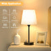 Black Nightstand Lamps Multifunction USB C Dimmable