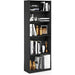 JAYA Simply Home 5-Shelf Bookcase, 5-Tier, Black