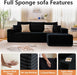 96 Inch Black PremiumQuality Modular Sectional Sofa