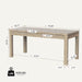 Farmhouse Dining Table for 6, Rectangle Dining Table, Kitchen Table Oak