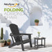 Adirondack Chair, HDPE Folding Outdoor Chair, Black