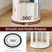 White Four Tier Rotating Bookshelf Tower Floorstanding