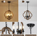 Wood Chandelier Farmhouse FourLight Rustic Brown 15In