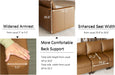Brown Durable Modular Sectional Sofa With HiddenStorage