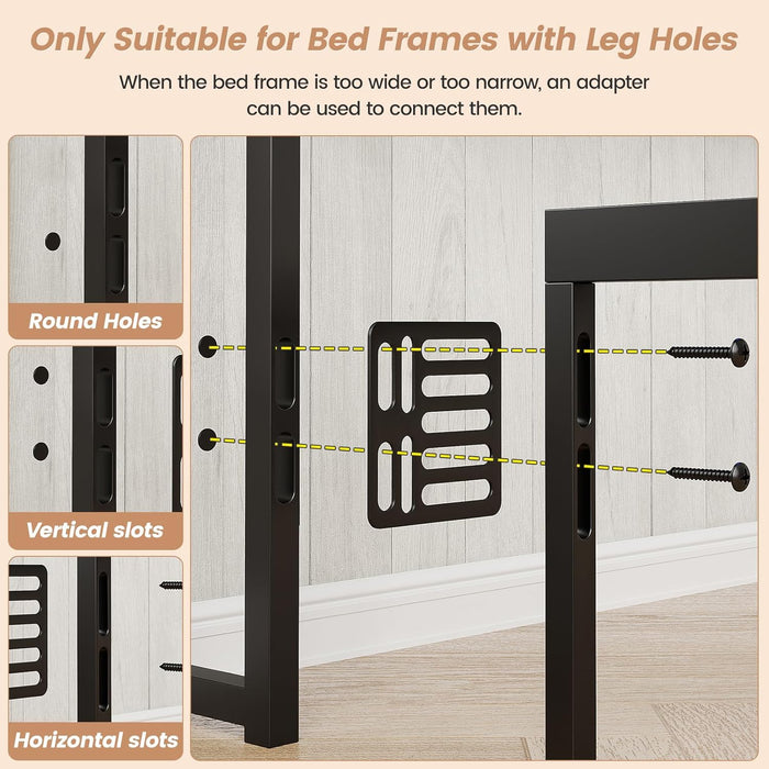 Headboard for Queen Size Bed with Storage, Headboards with Power Outlets and RGB LED Light, Sturdy Queen Size Headboard, Stable Head Board with Bed Adapter for Bedroom/Dorm/Guest Room