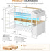 White Twin Over Twin Bunk Bed IndustrialStorageDrawers
