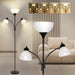 Floor Lamps for Living Room,Standing Lamp with Stepless Dimming, 3 Lights Adjustable Reading Lights, Morden Tall Lamps for Living Room, Bedroom, Office