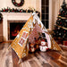 Christmas Gingerbread House Teepee Tent for Kids Gingerbread Play Tent Playhouse Decorations 47X47X55 Inch Foldable 5 Sides with Carry Bag for Toddler Indoor Outdoor Games Party Holiday