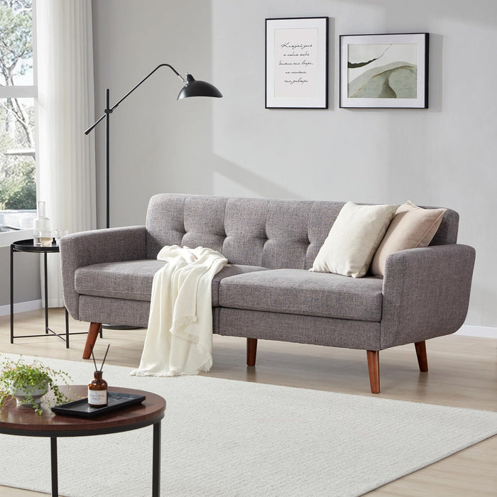 Modern Grey Loveseat for Small Spaces