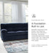 Blue Corduroy Contemporary Sofa For Comfortable Living