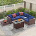 Caydin 5 - Person Modular Patio Conversation Sets with Cushions
