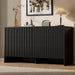 Black 6 Drawer Dresser for Bedroom, 55.1" Wide Chest of Drawers