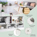White 44 Inches Multifunctional Engineered Cube Bookcase