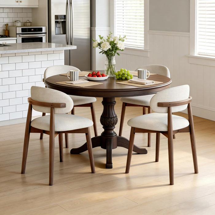 Wooden Dining Chairs Set of 2, Mid Century Modern Side Chairs