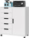 White Five-Drawer Movable Storage Cabinet For Home