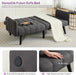65Inch CharcoalGrey Upholstered ConvertibleSleeper Sofa