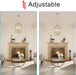 4-Light Gold Farmhouse Chandelier Iron Lantern Pendant Light