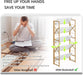 Five Tier Bookshelf White Gold UltraFinish Coatings
