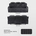 Manual Double Reclining Sofa, Corduroy Wall Hugger Manual 3 Seater Recliner Couch, Padded Armrests, Cup Holders for Living Room, Home Theater, Easy Assembly, Dark Gray