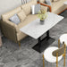 White Sintered Stone Rectangular Dining Table Base