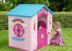 Rainbow & Unicorn Plastic Indoor/Outdoor Playhouse with Easy Assembly, Pink