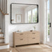 30X40 Inch Black Bathroom Mirror Metal Framed, HD Tempered Glass