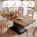 55 Inches Engineered Farmhouse Dining Table EbonyTone