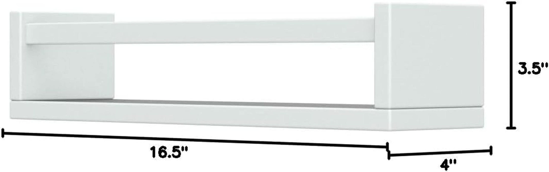 Floating Nursery Book Shelves for Wall Set of 4, White Wall Bookshelf for Kids Room, Small Wood Book Shelf Wall Mounted for Baby Teen Boys Girls Bedoom Bathroom Toy and Decor Storage