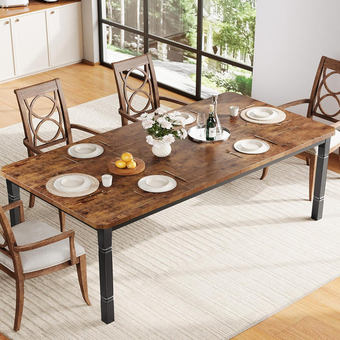 Large Premium Solid Walnut Rectangular Dining Table