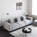 Luxury Modular Sectional Living Room Sofa Set, Modern Minimalist Style Couch with Ottoman and Chaise, L-Shape, Grey