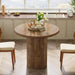 31.5-Inch round Dining Table for 2-4 People, Small Kitchen Table with Sturdy Base for Dining Room, Living Room (Brown)