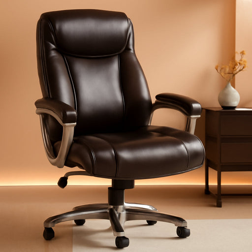 Big & Tall Executive Office Desk Chair with Lumbar Support, Adjustable Height, 350 Lb Capacity, Black Pewter Finish