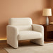 33.86" Accent Chairs, Modern Sherpa Fabric Armed Chair Comfy Upholstered Armchair Leisure Single Sofa Chair with a Waist Pillow for Bedroom, Office and Living Room