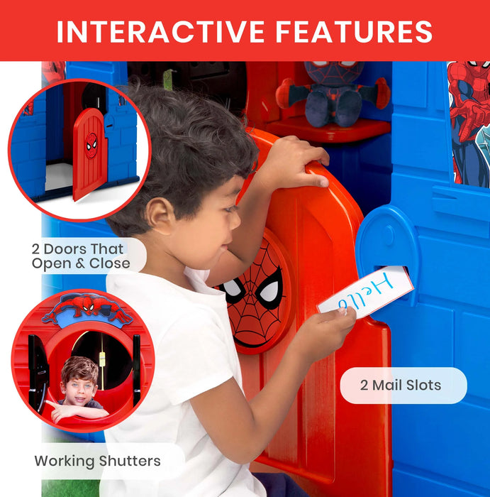 Marvel Spider-Man Plastic Indoor/Outdoor Playhouse with Easy Assembly by , Blue/Red