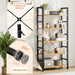 Industrial SolidWood Five Tier Bookcase Living Room