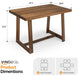 Solid Pine Farmhouse Dining Table WalnutFinish 48Inch