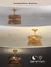 Boho Fandelier Ceiling Fan with Light and Remote Rattan Chandelier Fan Gold Caged Ceiling Fan with Light for Bedroom, Living Room Nursery Foyer Kitchen（6 Speed, Timing Adjustable Height）
