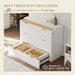 White Queen Murphy Bed Featuring Integrated Charging
