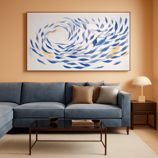 Blue Ocean ExtraLargeSize Canvas Wall Art 29x58Inches