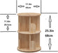 Wooden Rotating Bookshelf 2Tier Floor Display Rack