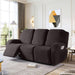 Recliner Sofa Covers Recliner Chair Covers Couch Covers for Reclining Couches with Pockets Washable Furniture Protector with Elastic Bottom (3 Seater, Chocolate)