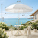 6.5FT Boho Patio Umberlla with Fringe,Upf50+ Outdoor Umbrella with Fiberglass Ribs and Push Button Tilt,Tassels Umbrella for Beach,Terrace,Picnic